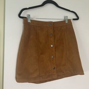 No Boundaries Brown A-line Mini Skirt Work